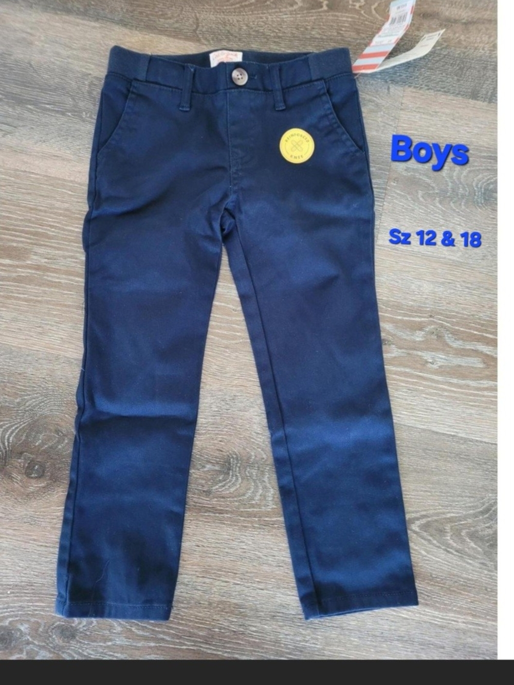 Boys CAT & JACK Uniform School Blue Navy Pants. Size 12 & 18